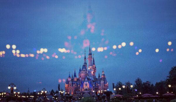 Blurry photo of Disneyland castle