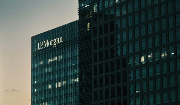 JP Morgan logo on side of building