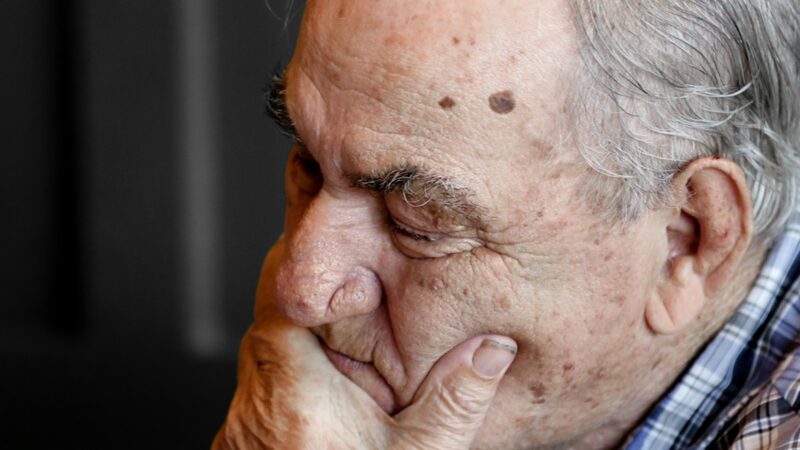 Elderly man in contemplation