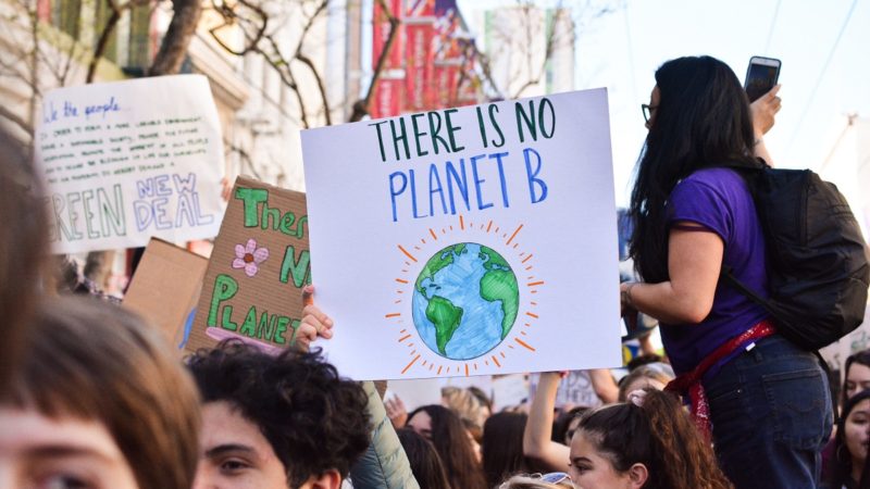 "There is no Planet B" sign