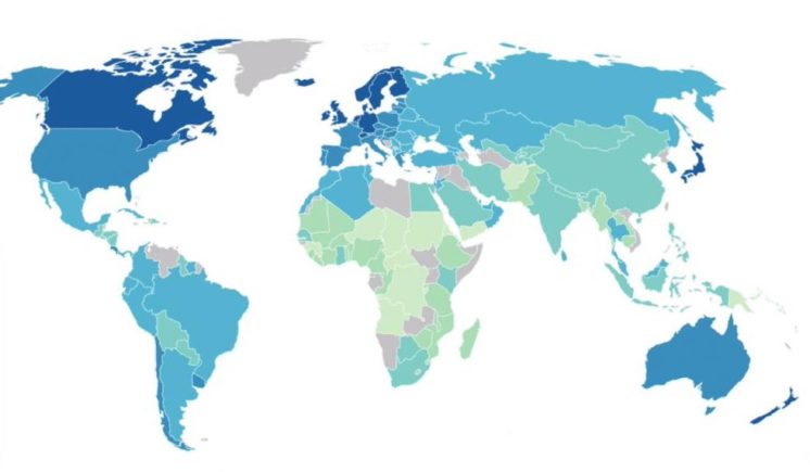 Social Progress Index map