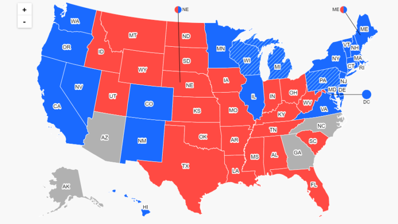 CNN Electoral Map 2020 as of November 9