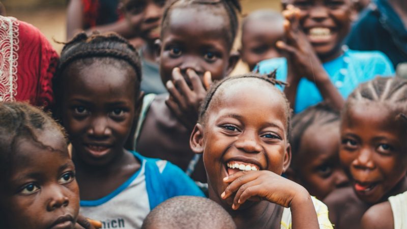 African children smiling