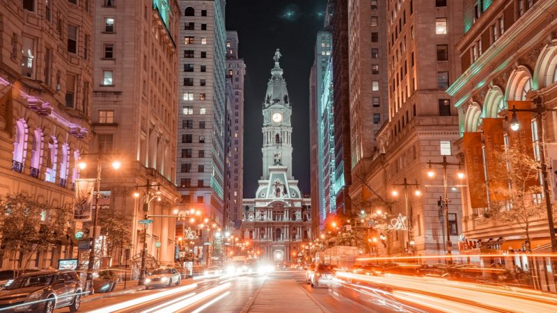 Philadelphia City Hall at night