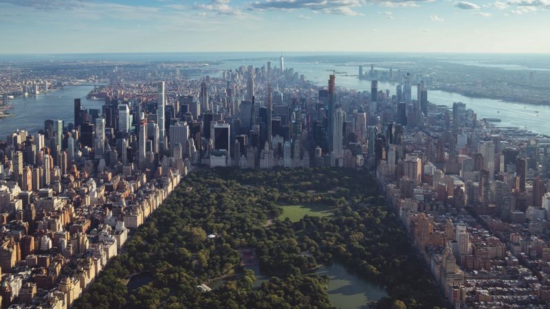 Manhattan and Central Park from above