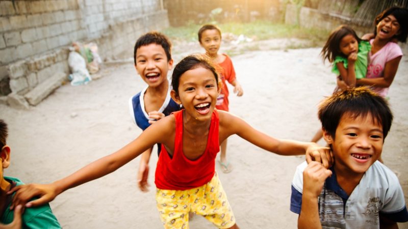 Filipino children playing