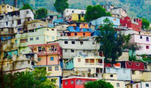 Colorful Haitian buildings