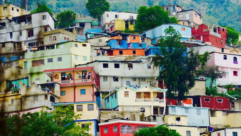 Colorful Haitian buildings
