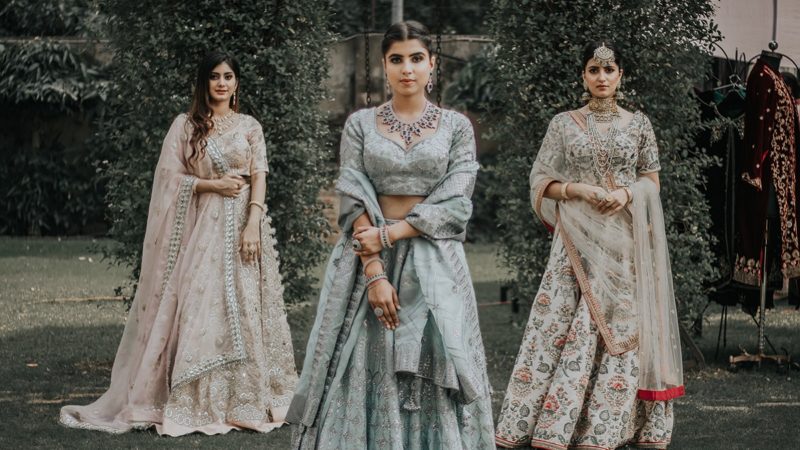 Indian women in wedding garb