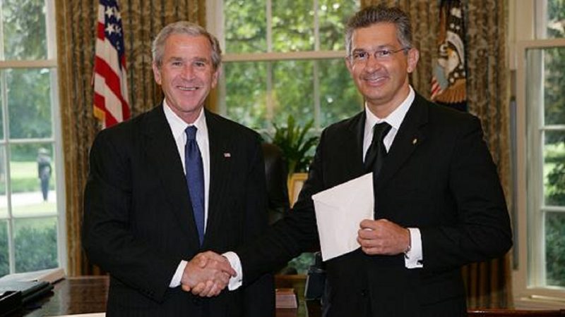 Paolo Rendelli and George W. Bush