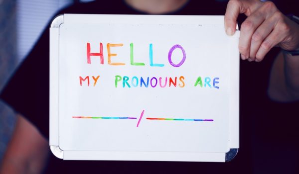 A person show pronunciation sign