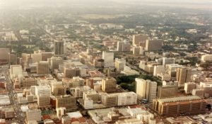 Aerial view of Harare Zimbabwe