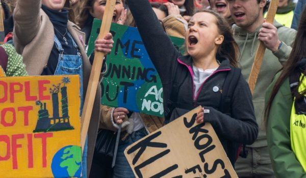 Greta Thunberg at protest