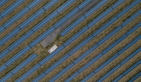 A top view of solar farm