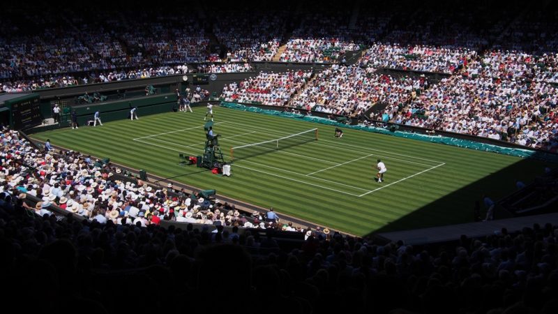 Roger Federer’s opening match in the 2018 Championships at Wimbledon against Dusan Lajovic of Serbia.