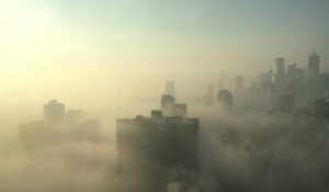 Air pollution over a city