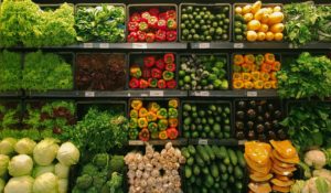 Vegetables at a supermarket