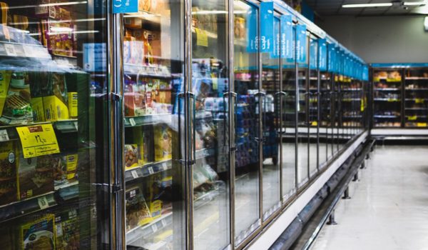 Refrigerators in grocery story