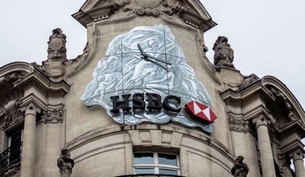 HSBC logo on building