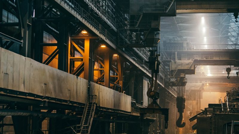 Inside a steel plant