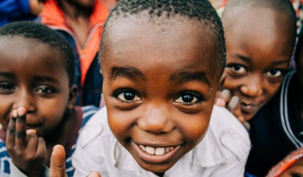 African children smiling