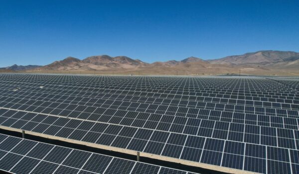 Solar farm in the desert