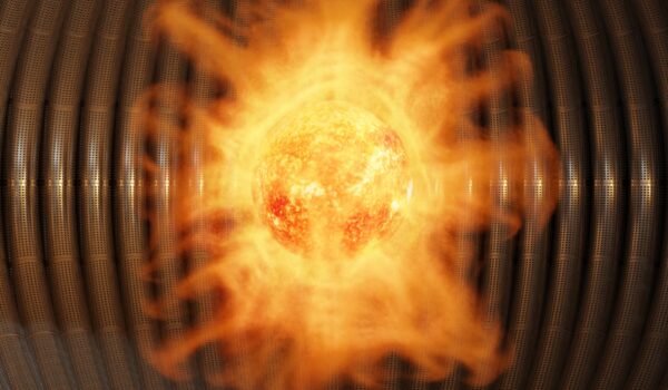 Illustration of the concept of nuclear fusion