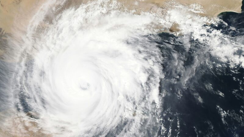 Satellite view of hurricane